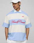 Oversized Amalfi Striped Rugby Polo
