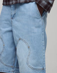 Regular Fit Western Rivet Denim Jorts