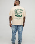 Plus Oversized Monaco Racing Print T-Shirt