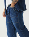 Relaxed Rigid Washed Carabiner Jeans
