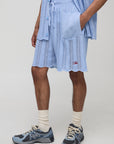 MAN Relaxed Embroidered Wavy Crochet Knitted Short