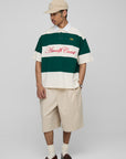 Oversized Amalfi Striped Rugby Polo