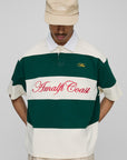 Oversized Amalfi Striped Rugby Polo