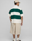 Oversized Amalfi Striped Rugby Polo