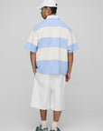 Oversized Amalfi Striped Rugby Polo