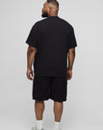 Plus Oversized Extended Neck Embroidered Miami Palm Tree T-Shirt