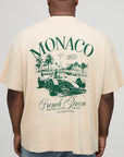 Plus Oversized Monaco Racing Print T-Shirt